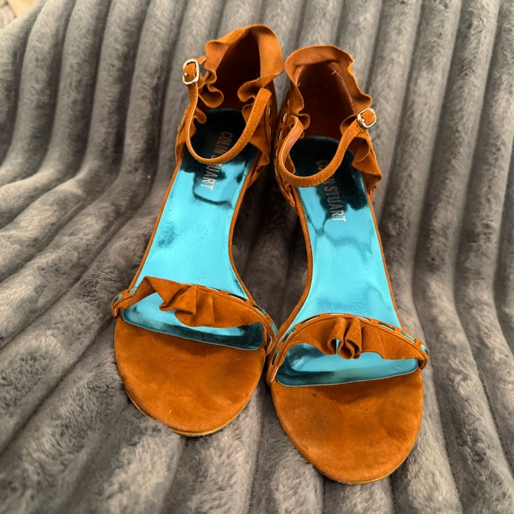 Colin Stuart for Victoria’s Secret Vintage Y2K Brown and Teal Heels
